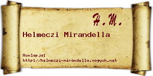 Helmeczi Mirandella névjegykártya